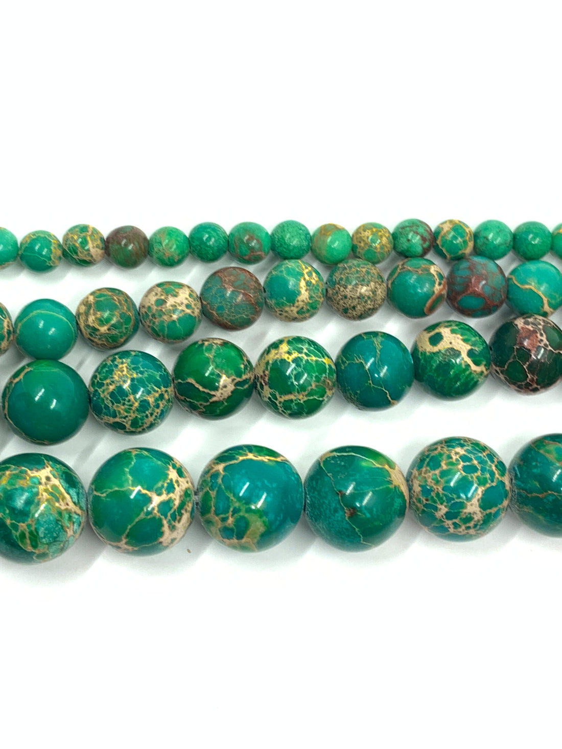 10mm Imperial Sediment Green Bead | Bellaire Wholesale