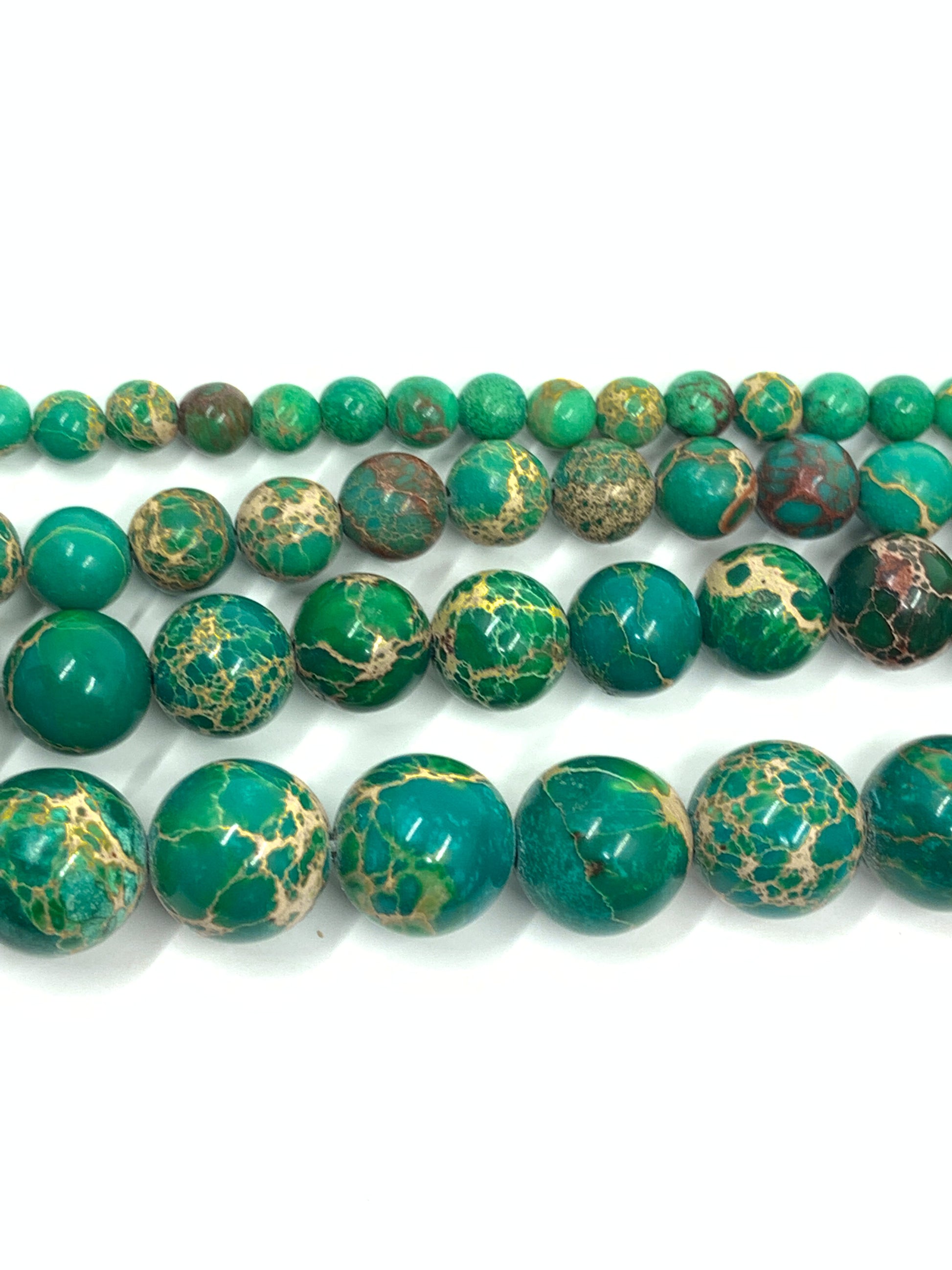 10mm Imperial Sediment Green Bead | Bellaire Wholesale