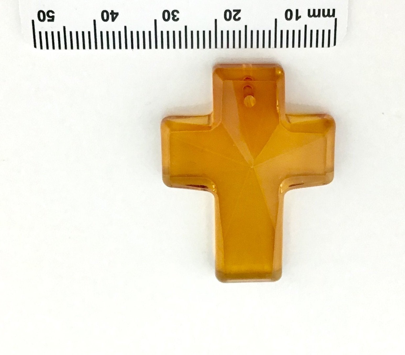 2 Glass Cross Pendant, Golden Shadow | Bellaire Wholesale