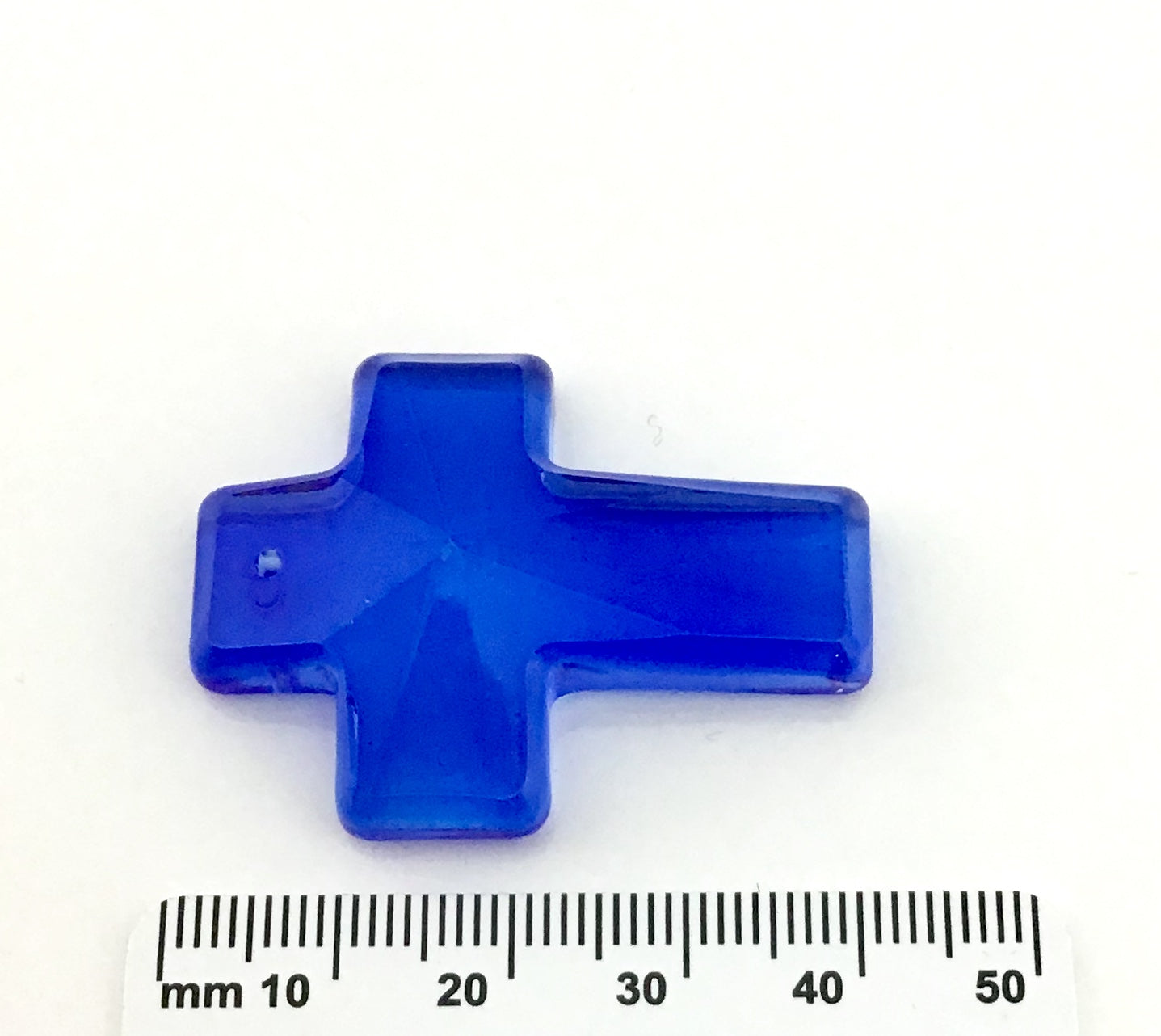 2 Glass Cross Pendant, Blue | Bellaire Wholesale