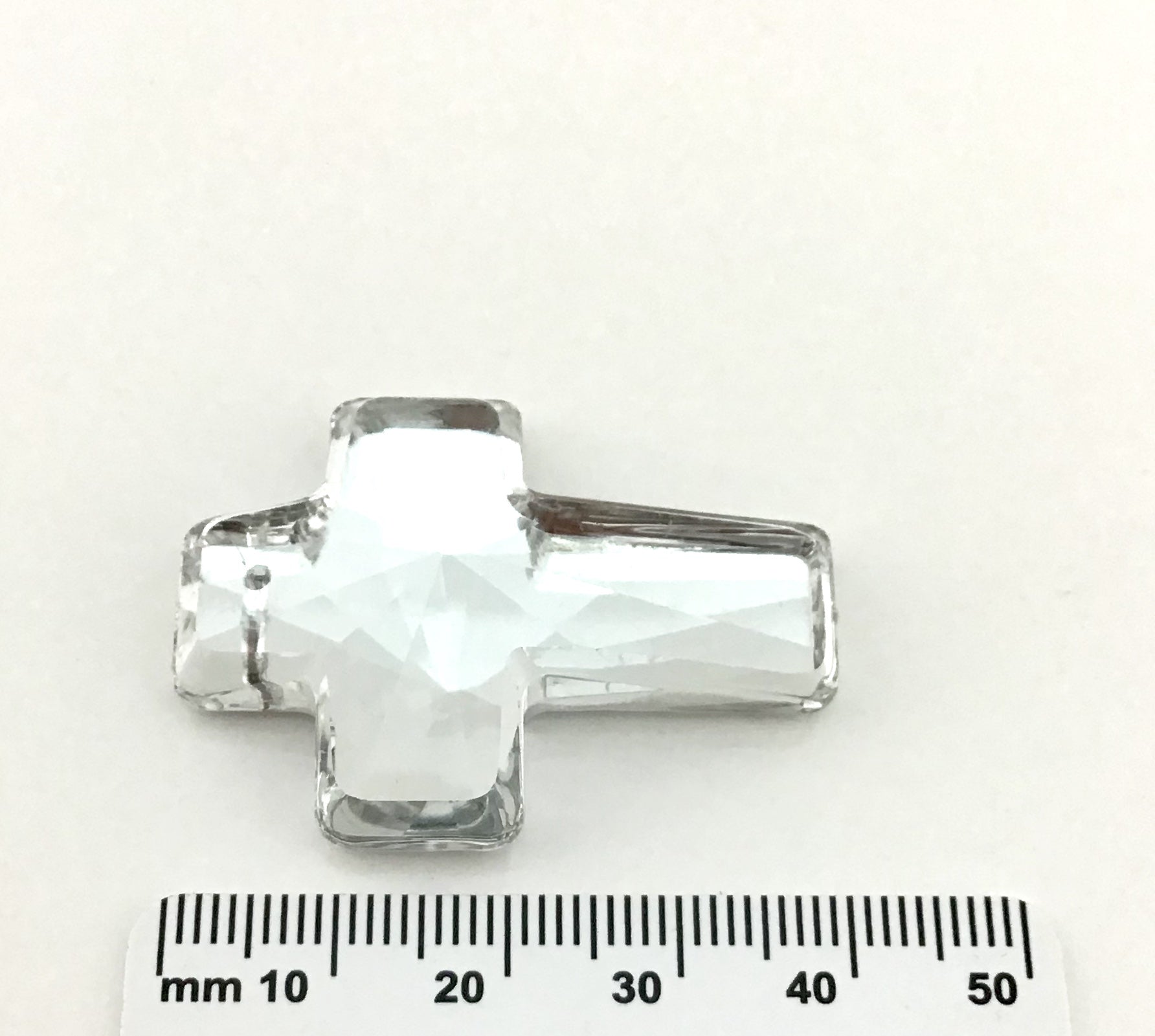 2 Glass Cross Pendant, Silver Argentia | Bellaire Wholesale