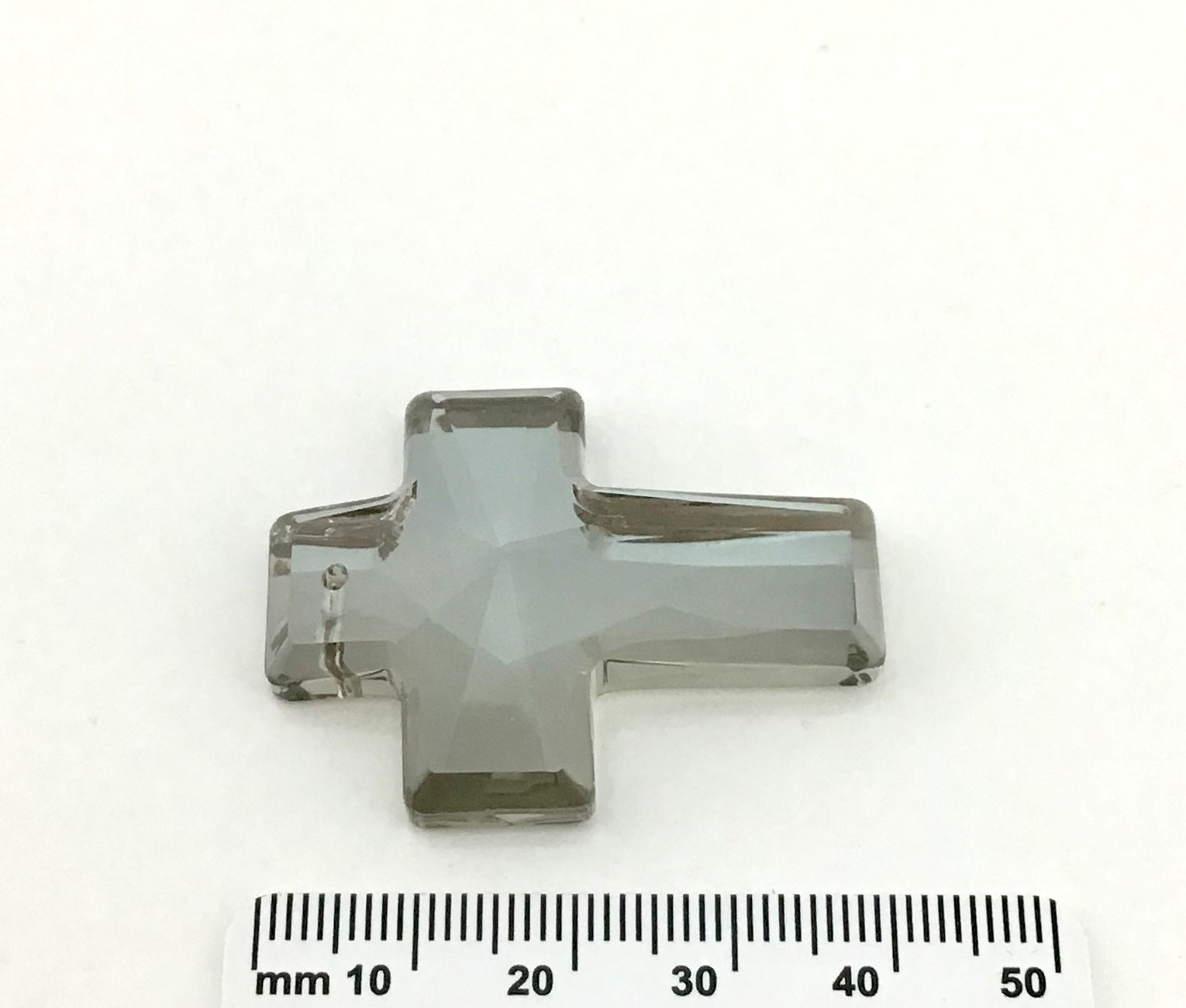 2 Glass Cross Pendant, Silver Shade | Bellaire Wholesale