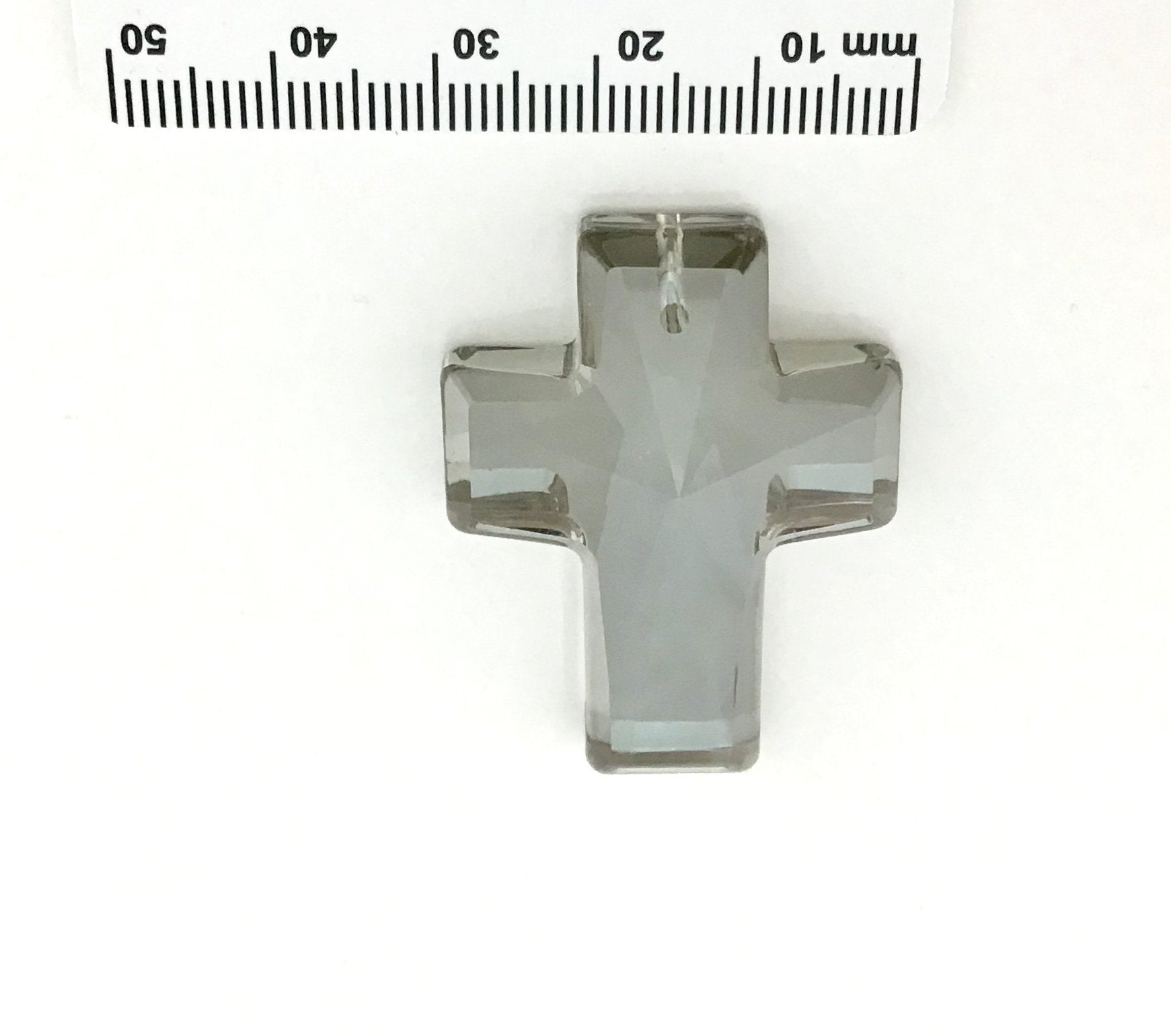 2 Glass Cross Pendant, Silver Shade | Bellaire Wholesale