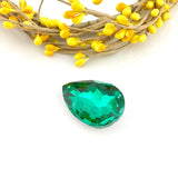 Glass Teardrop Pendant, Emerald Green | Bellaire Wholesale