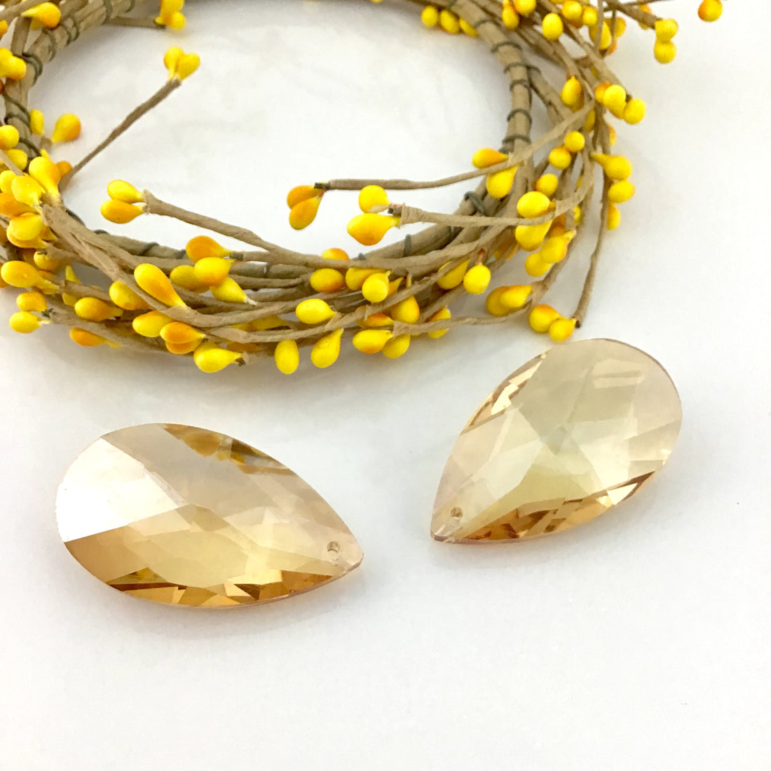 Glass Teardrop Pendant, Golden Shadow | Bellaire Wholesale