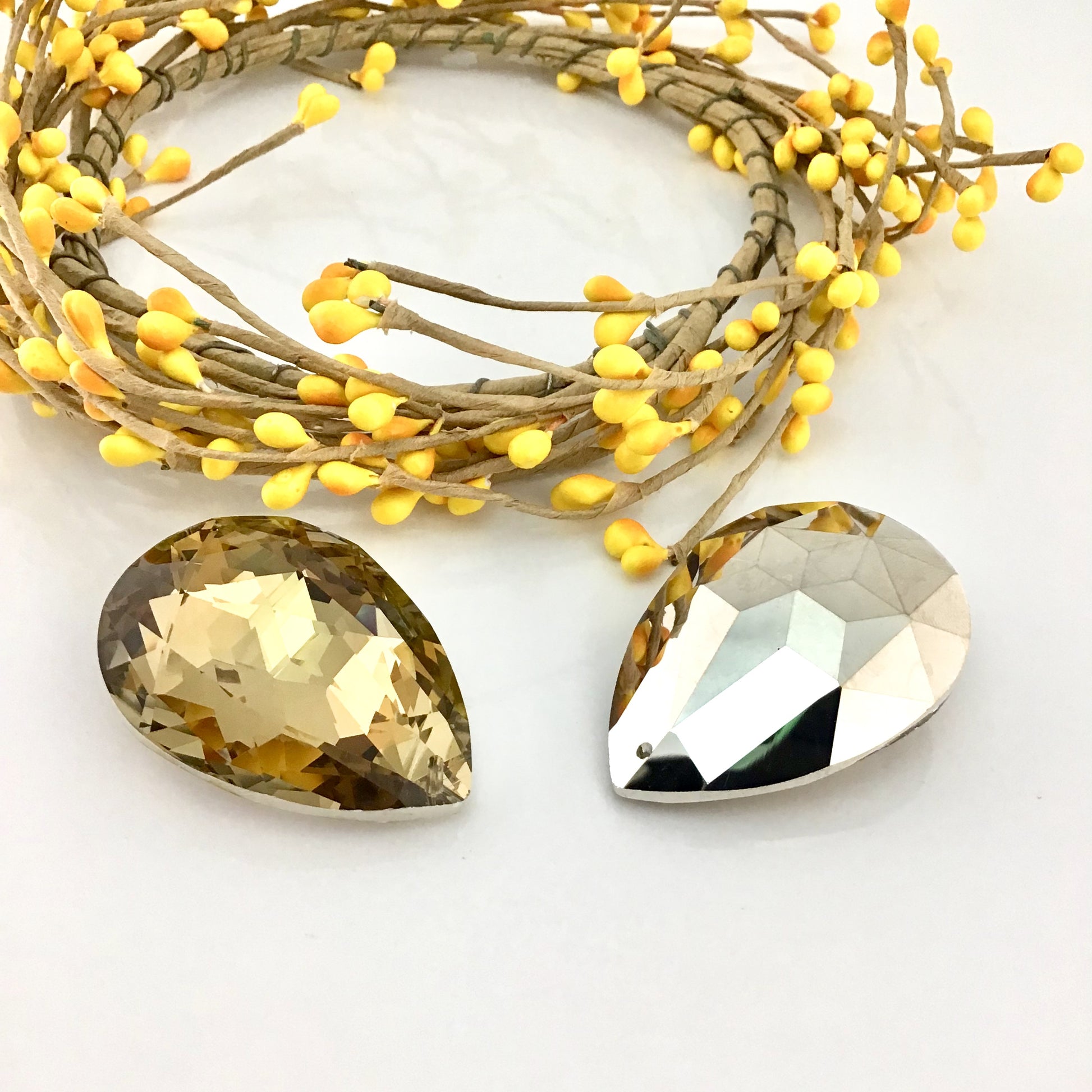 Glass Teardrop Pendant, Topaz | Bellaire Wholesale