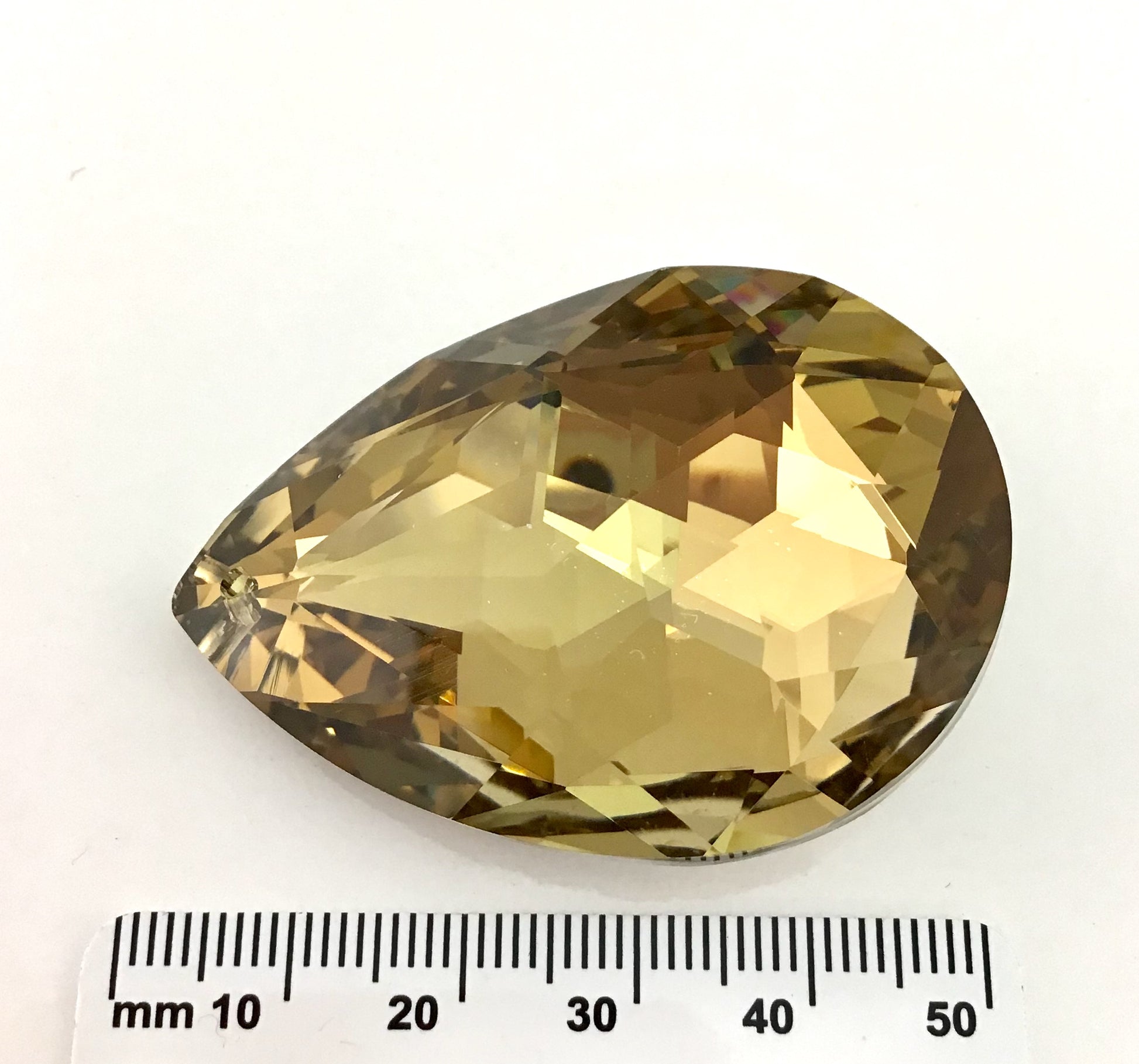 Glass Teardrop Pendant, Topaz | Bellaire Wholesale