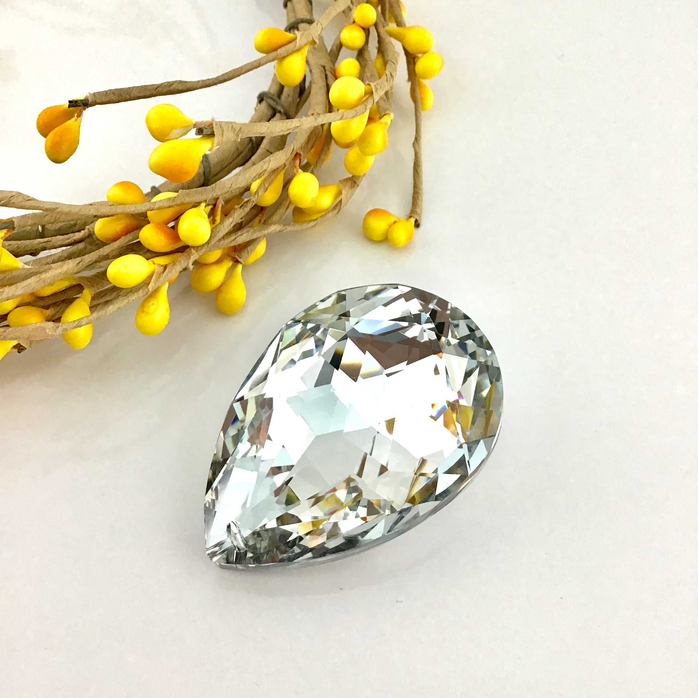 Glass Teardrop Pendant, Argentia Silver | Bellaire Wholesale