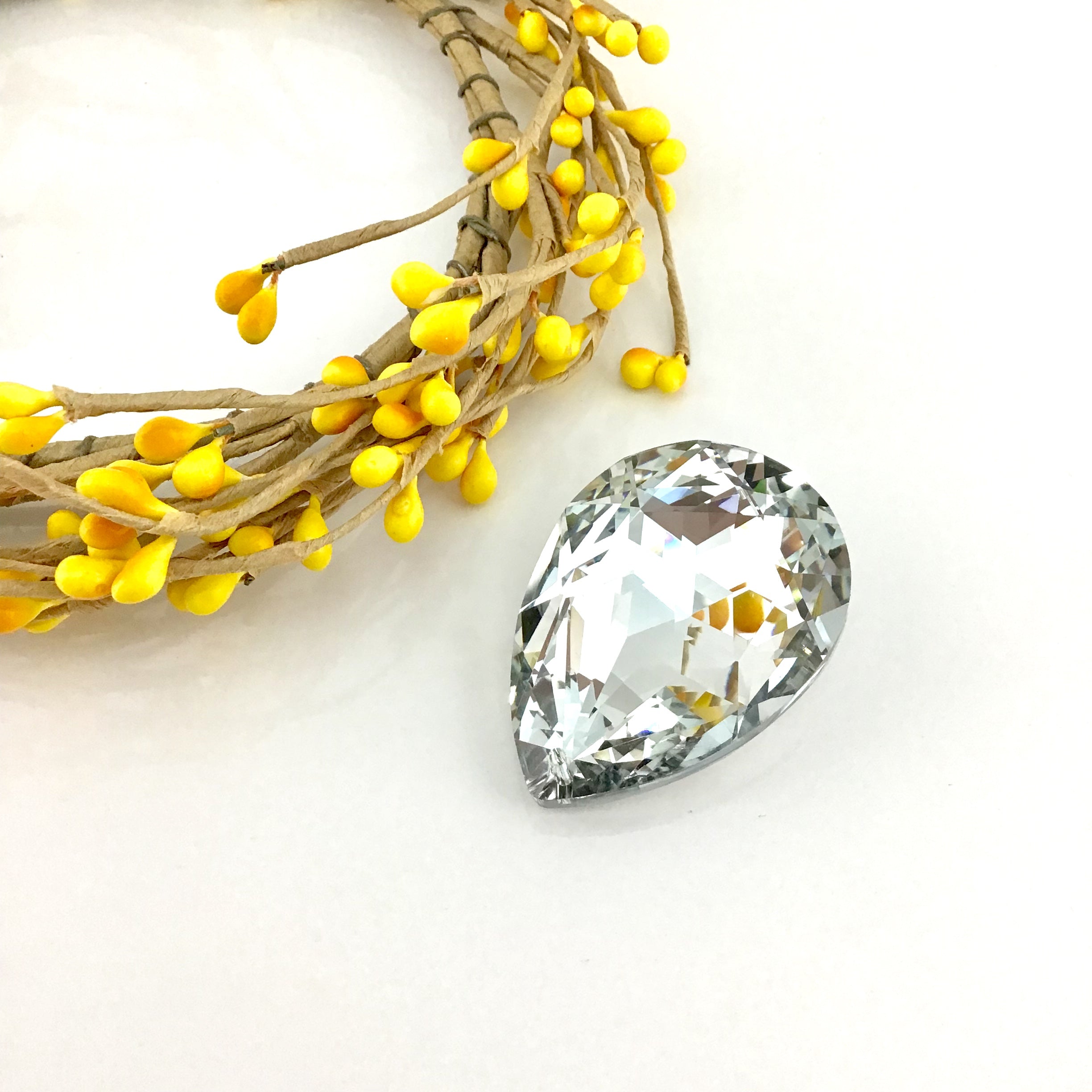 Glass Teardrop Pendant, Argentia Silver | Bellaire Wholesale