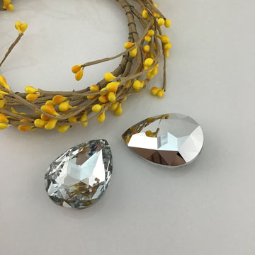 Glass Teardrop Pendant, Argentia Silver | Bellaire Wholesale