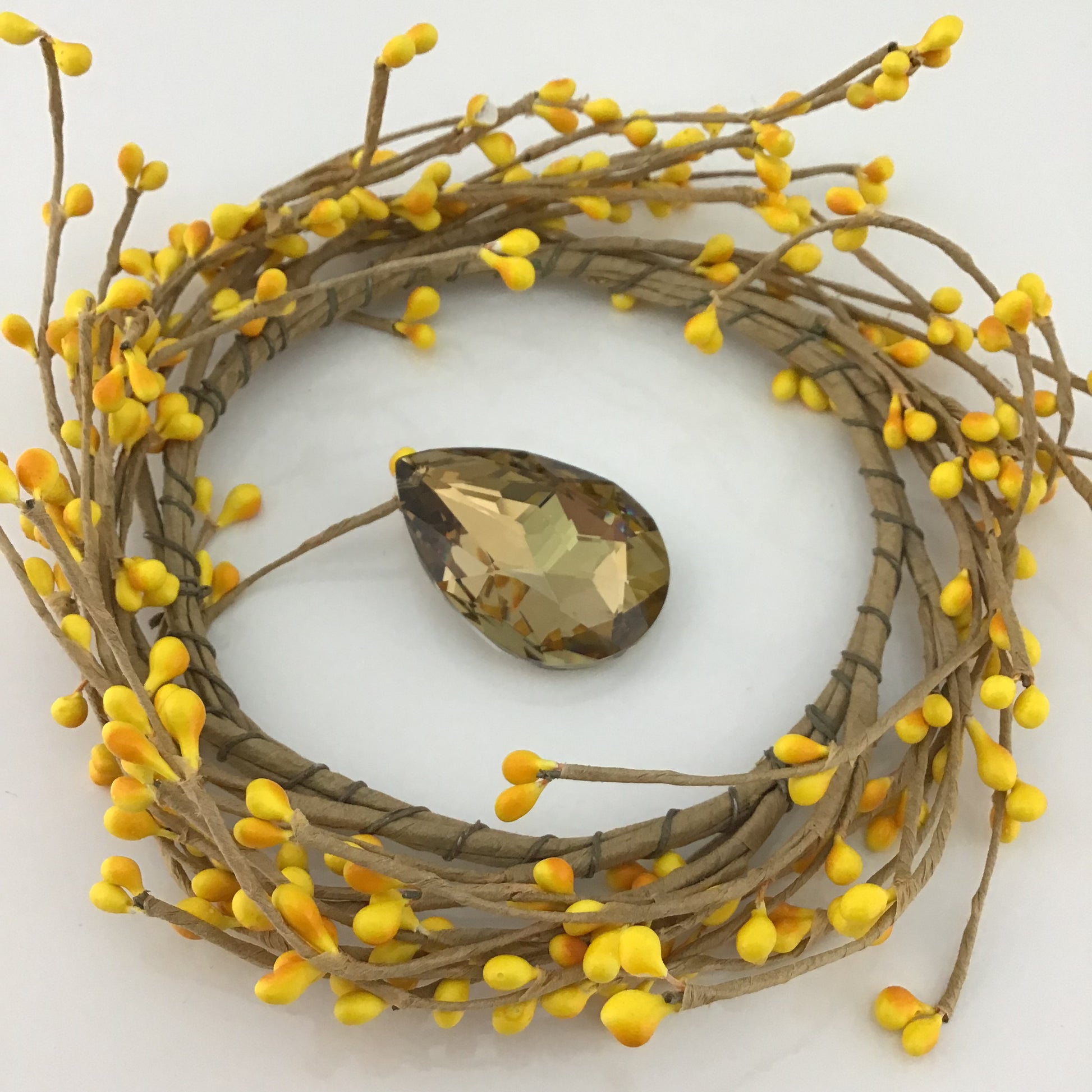 Glass Teardrop Pendant, Topaz | Bellaire Wholesale