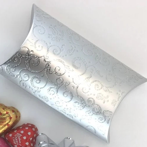 Pillow Candy Box, Silver | Bellaire Wholesale