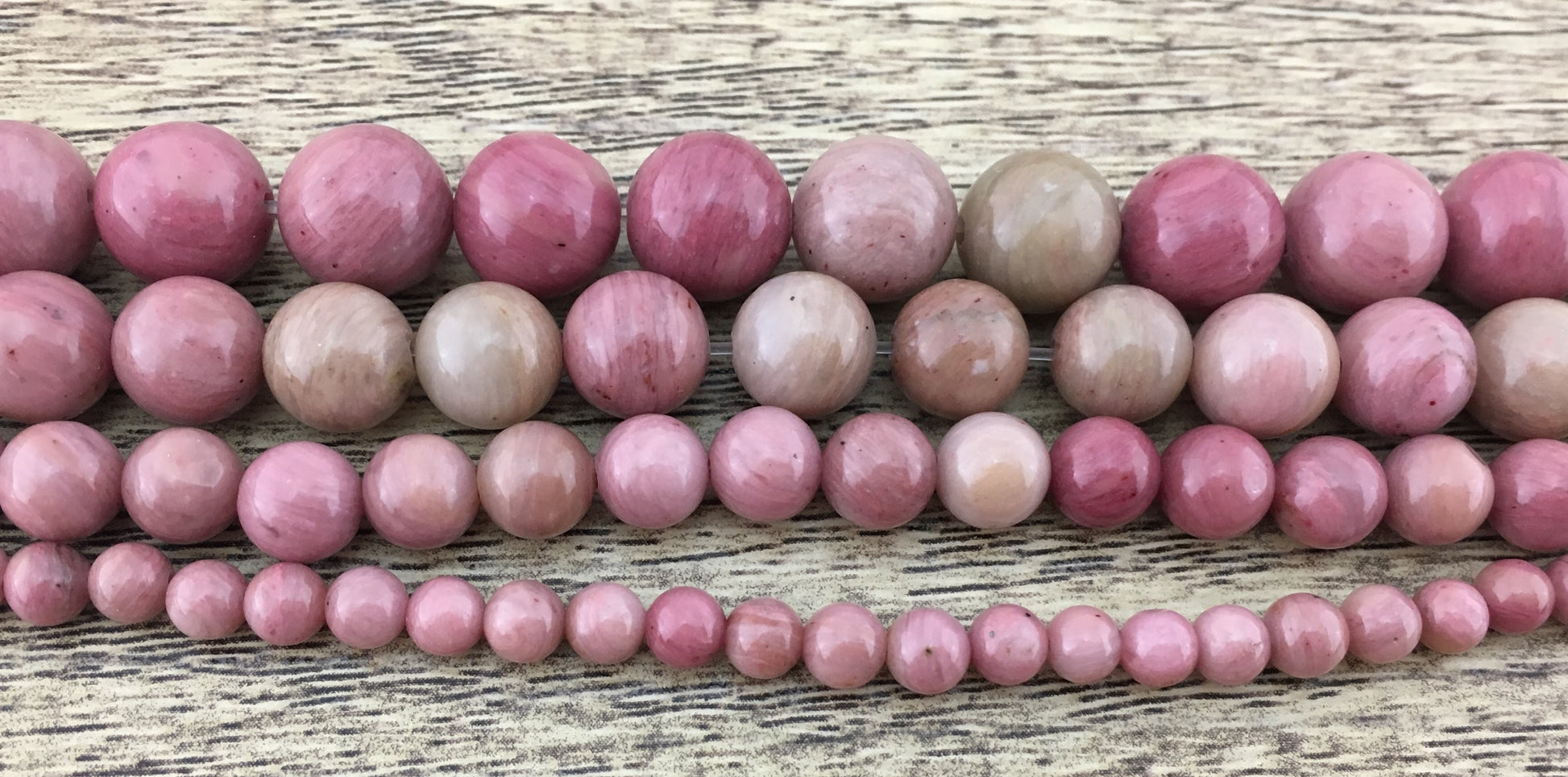 10mm Pink Petrified Wood Bead | Bellaire Wholesale