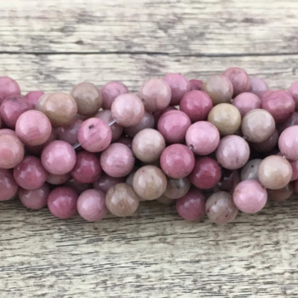 6mm Pink Petrified Wood Bead | Bellaire Wholesale
