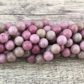 12mm Pink Petrified Wood Bead | Bellaire Wholesale