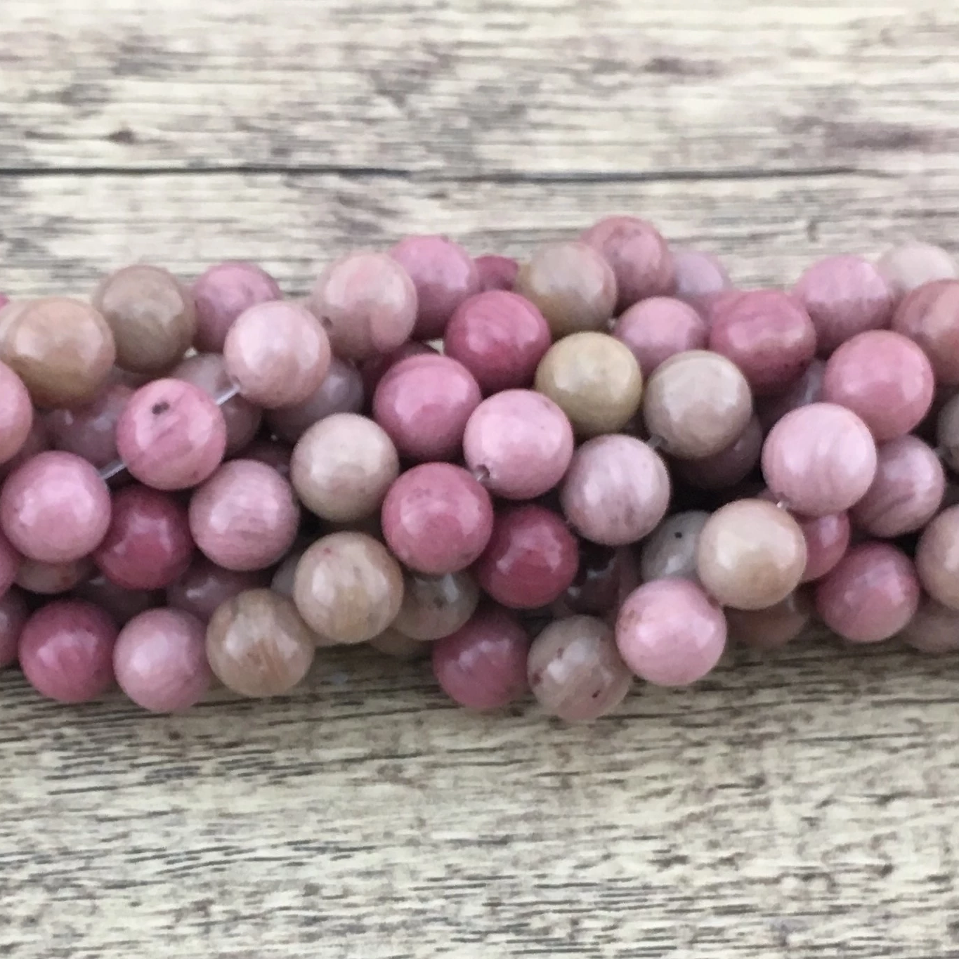 4mm Pink Petrified Wood Bead | Bellaire Wholesale
