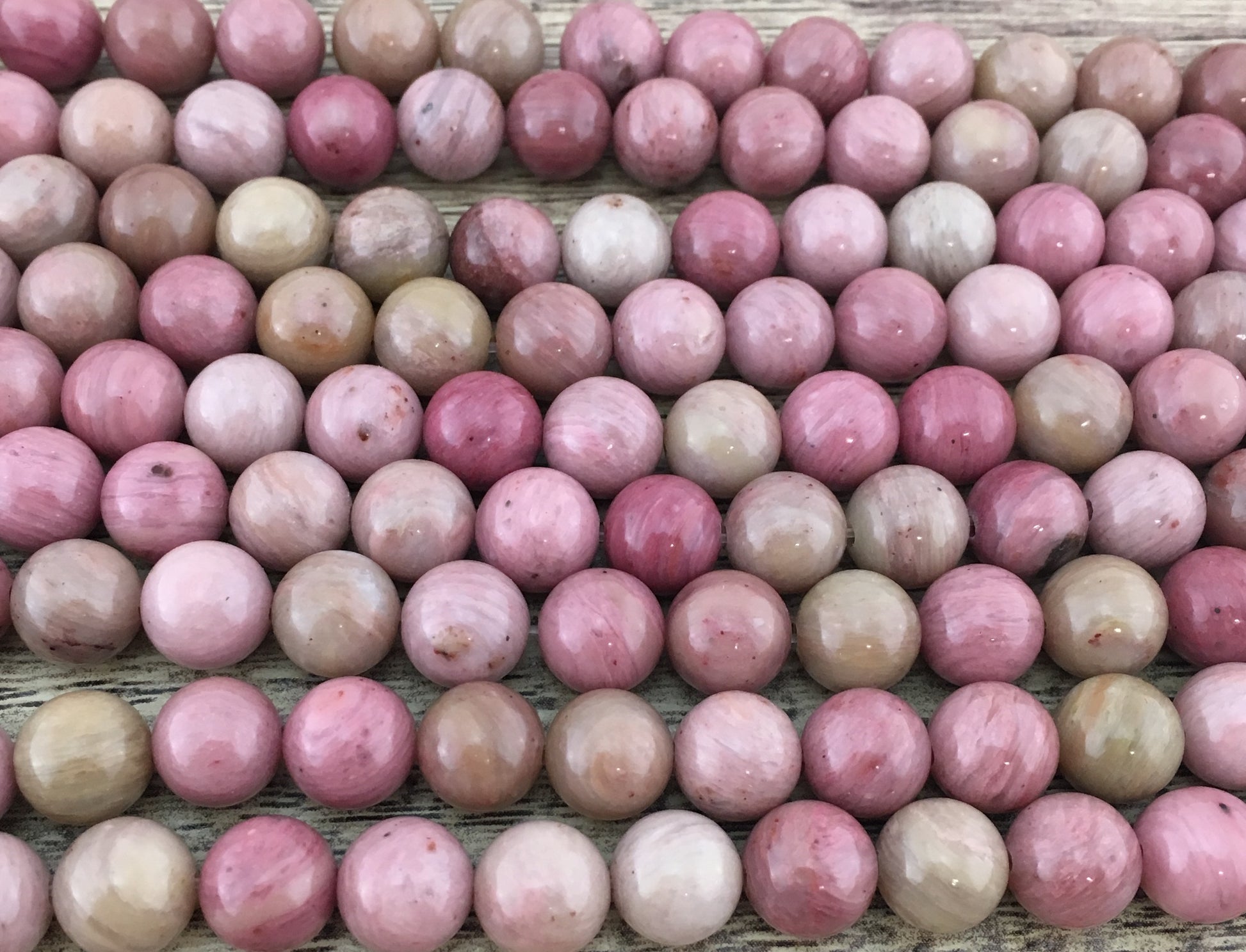6mm Pink Petrified Wood Bead | Bellaire Wholesale