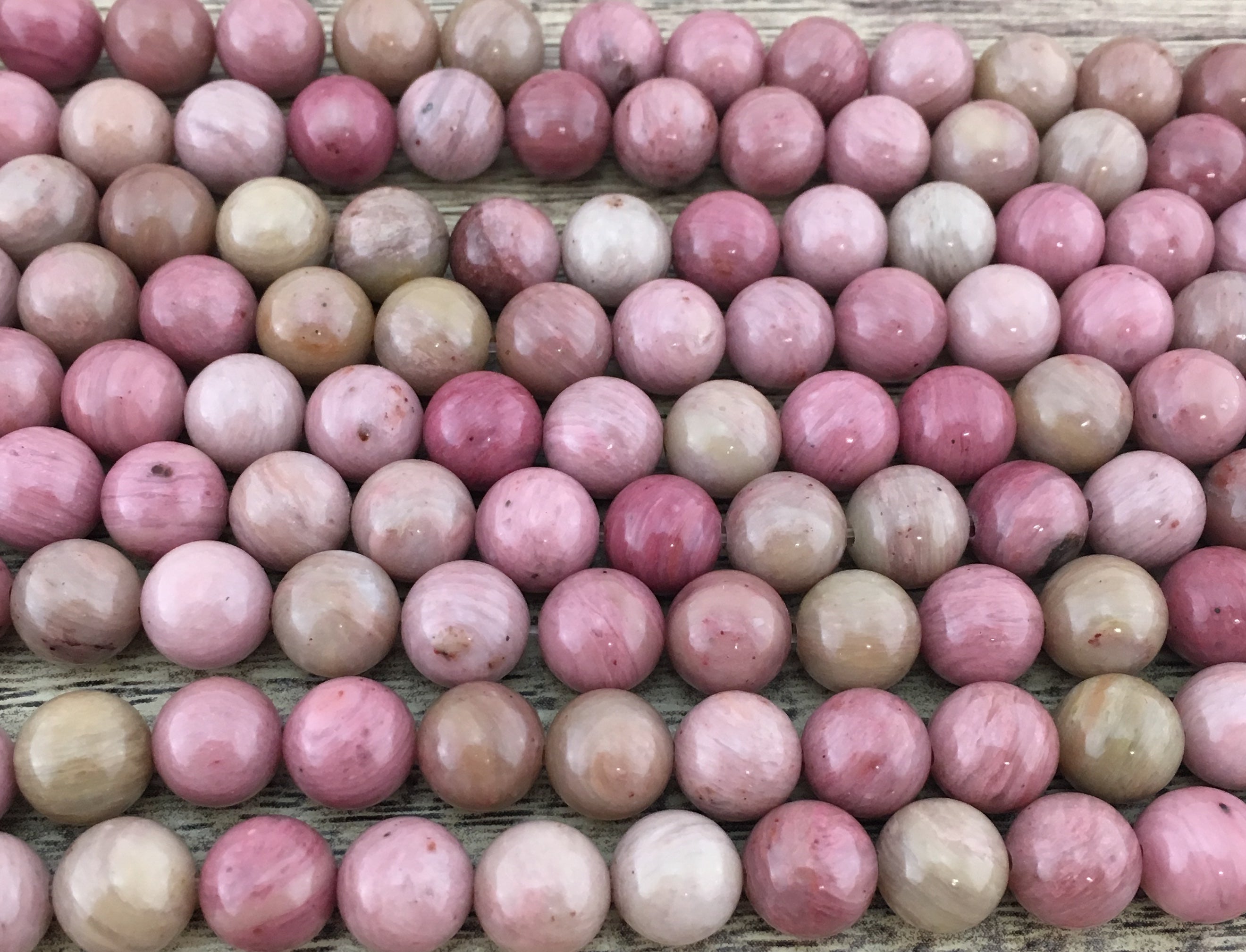 6mm Pink Petrified Wood Bead | Bellaire Wholesale
