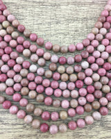 6mm Pink Petrified Wood Bead | Bellaire Wholesale