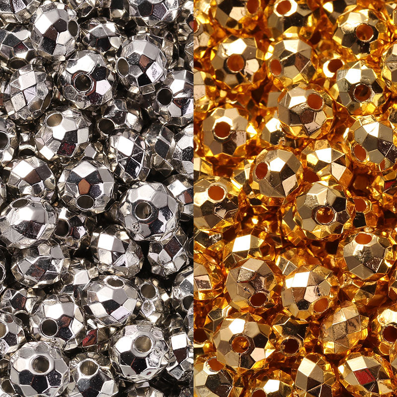 Acrylic Loose Bead, Silver | Bellaire Wholesale