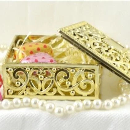 Square Candy Box, Gold | Bellaire Wholesale