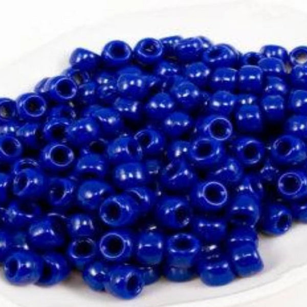 Plastic Beads, 4X6 Pony Beads, Dark Blue | Bellaire Wholesale
