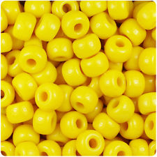 Plastic Beads, 4X6 Pony Beads, Yellow | Bellaire Wholesale