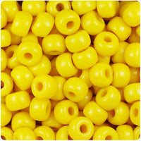 Plastic Beads, 4X6 Pony Beads, Yellow | Bellaire Wholesale