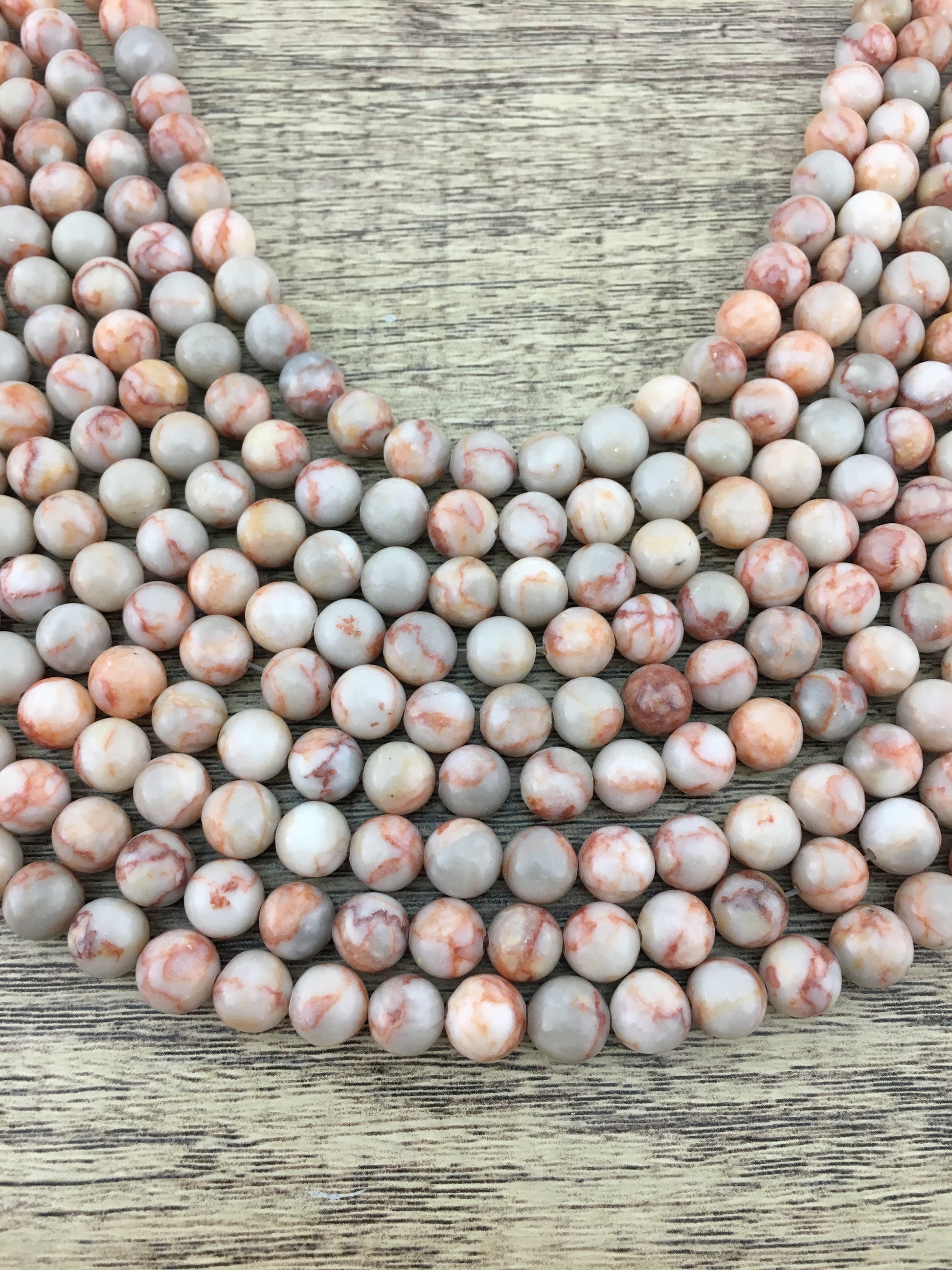 8mm Red Jasper Bead, Red Net Jasper Stone Bead | Bellaire Wholesale