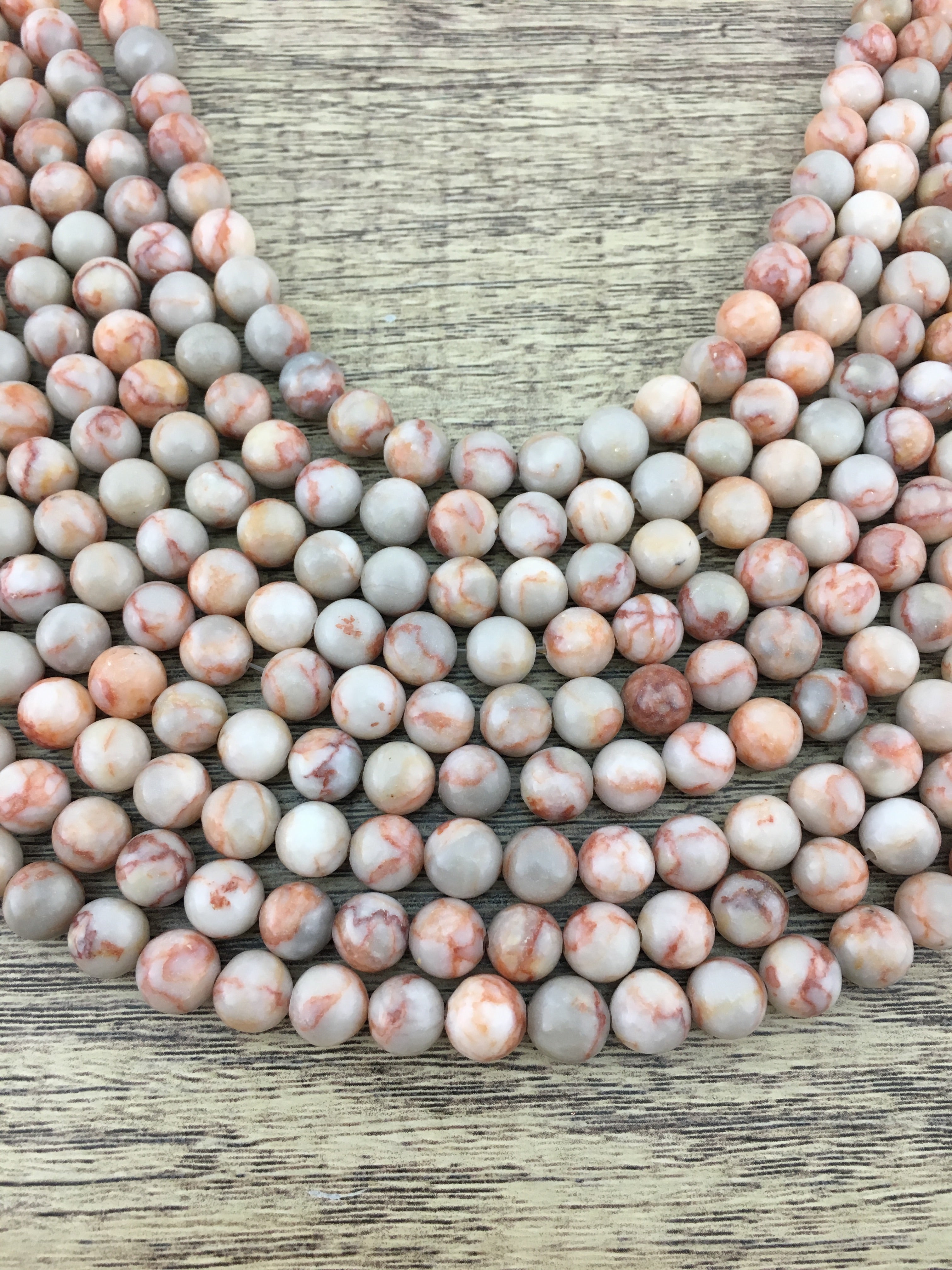 6mm Red Jasper Bead, Red Net Jasper Stone Bead | Bellaire Wholesale