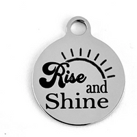 Rise and Shine Laser Engraved Charm | Bellaire Wholesale