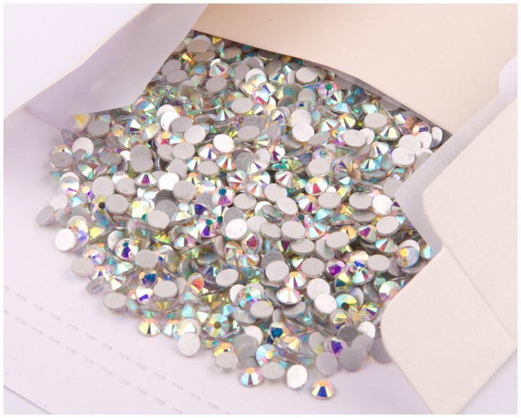 Sparkly  Flatback SS10 Crystal, Clear AB | Bellaire Wholesale