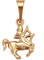 Zodiac Signs Rhodium Charm, Gold Plated