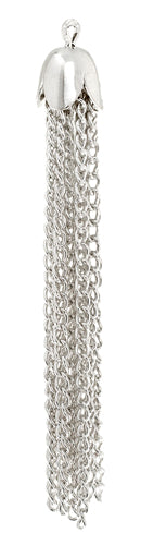 Tassel Chain ( 2 sets), 35mm Silver Chain Tassel, Pack of 2