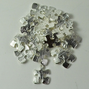 Silver Autism Puzzle Charm | Bellaire Wholesale