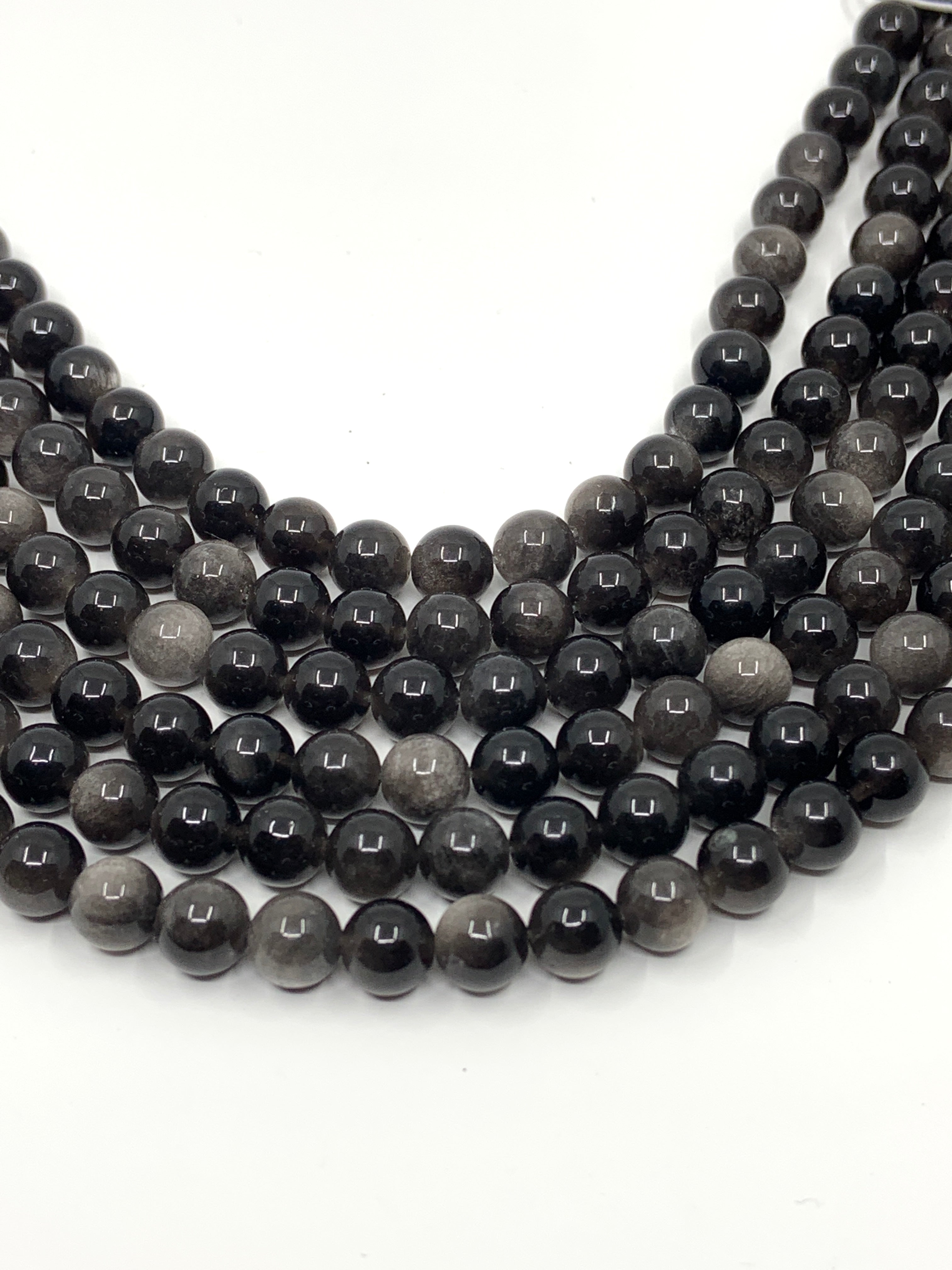 Silver Obsidian beads | Bellaire Wholesale