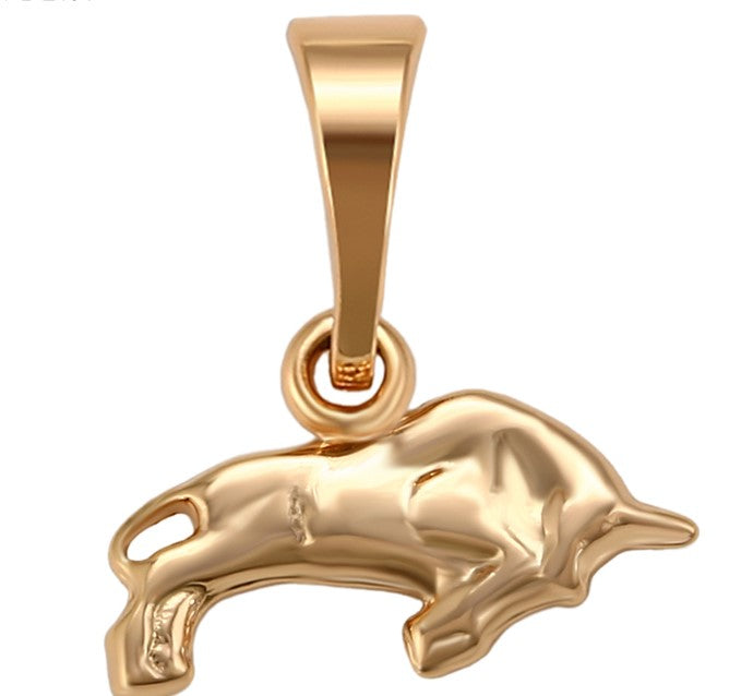 Zodiac Signs Rhodium Charm, Gold Plated