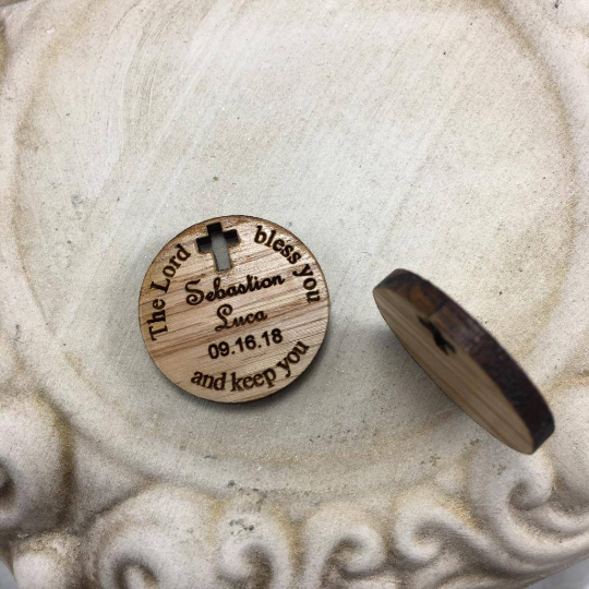 Cross Cut Custom Wood Tag | Bellaire Wholesale