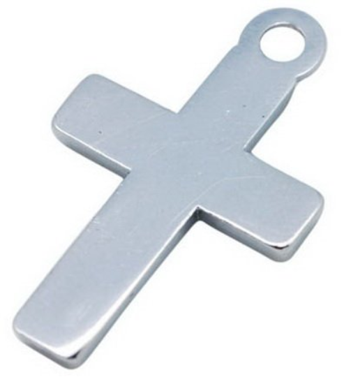 Alloy White Enamel Cross Charm | Bellaire Wholesale