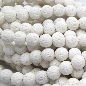 12mm White Lava Beads | Bellaire Wholesale
