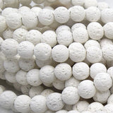 6mm White Lava Beads | Bellaire Wholesale