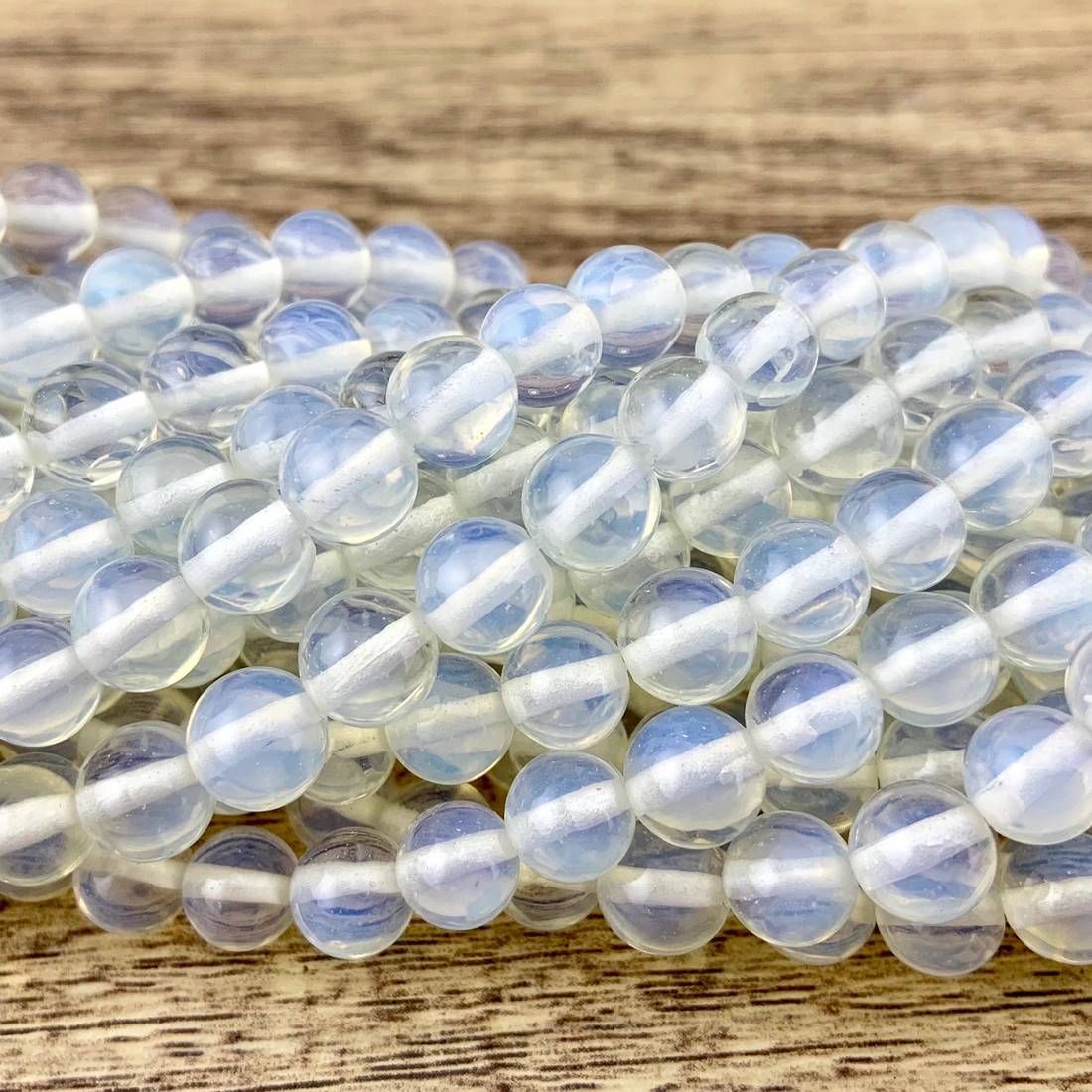 8mm White Opalite Beads | Bellaire Wholesale