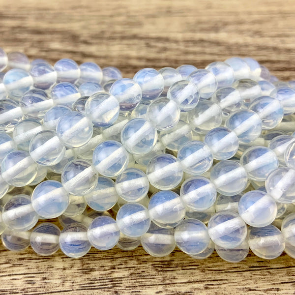 6mm White Opalite Beads | Bellaire Wholesale
