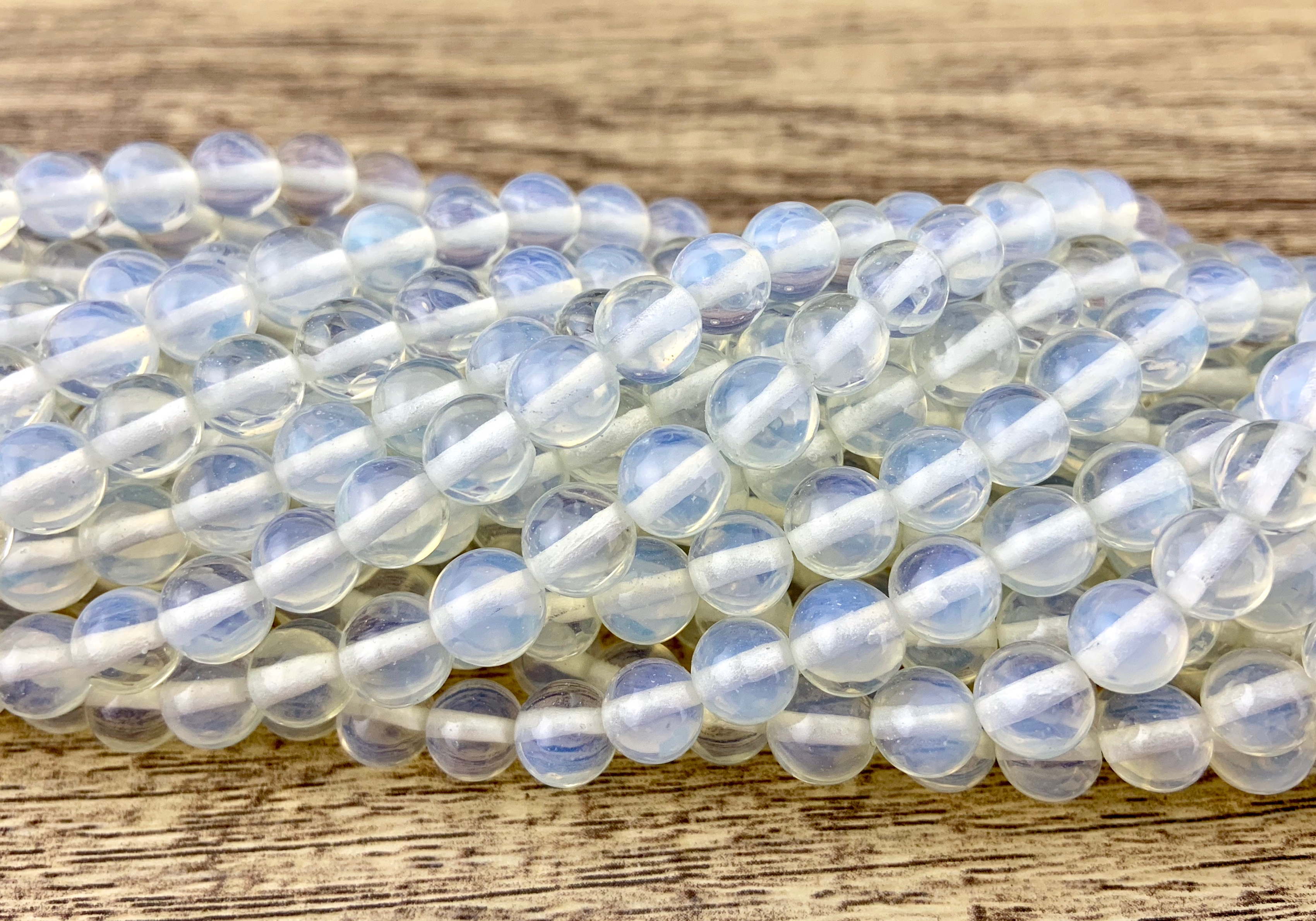 4mm White Opalite Beads | Bellaire Wholesale