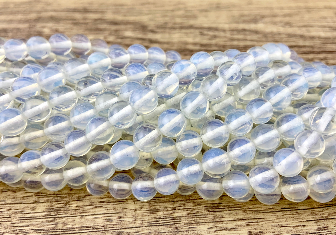 6mm White Opalite Beads | Bellaire Wholesale