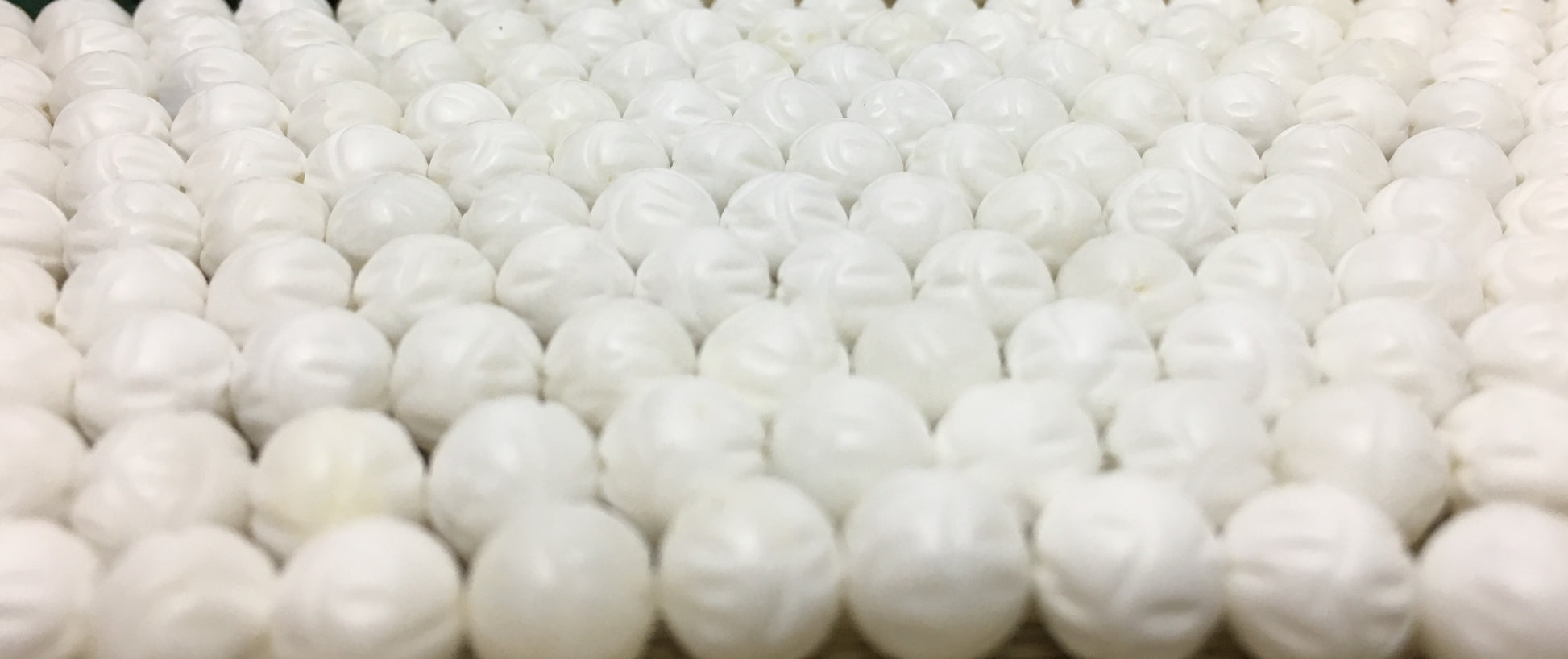 10mm White Carved Lotus Flower Tridacna Beads | Bellaire Wholesale