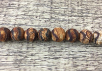 6mm Frosted Wood Agate Beads | Bellaire Wholesale