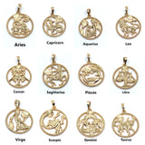 Light Gold Zodiac Symbol Gemini Pendant | Bellaire Wholesale