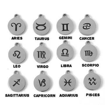 Zodiac Sign Engraved Charm | Bellaire Wholesale