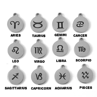 Zodiac Sign Engraved Charm | Bellaire Wholesale